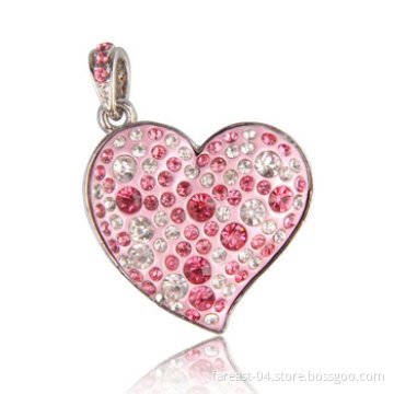 Jewelry Peach Heart Shape Flash Card Pen Drive USB Flash Drive